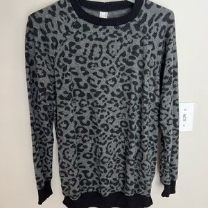 Grateful Hearts Cheetah Print Sweater